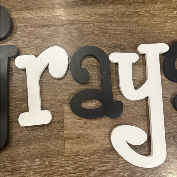Etsy Grayson Black and White Wooden Wall Letters - Picture 3 of 5